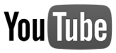 Youtube logo black and white